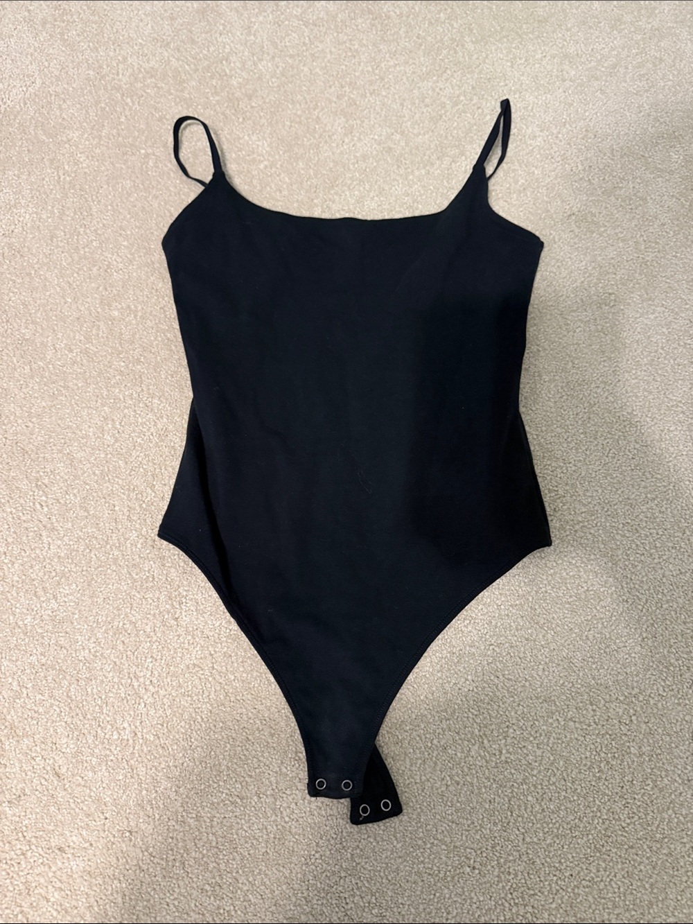 Abercrombie & Fitch Black Spaghetti-Strap Bodysuit